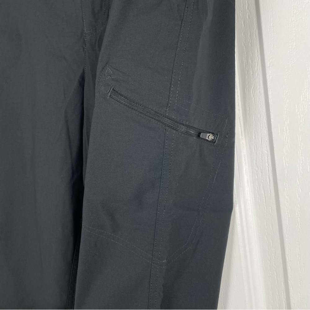 NWOT Eddie Bauer Tech Capri Pants Women’s 12 Black Utility Outdoor Hiking Cinch - Picture 5 of 16